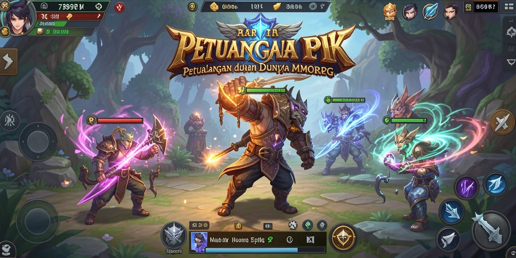 Screenshot gameplay 789RP menampilkan pertempuran seru di dunia MMORPG.