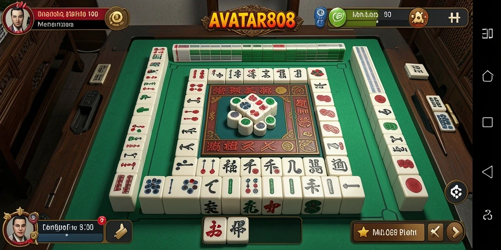 Tampilan gameplay Mahjong yang seru dan menarik di AVATAR808.