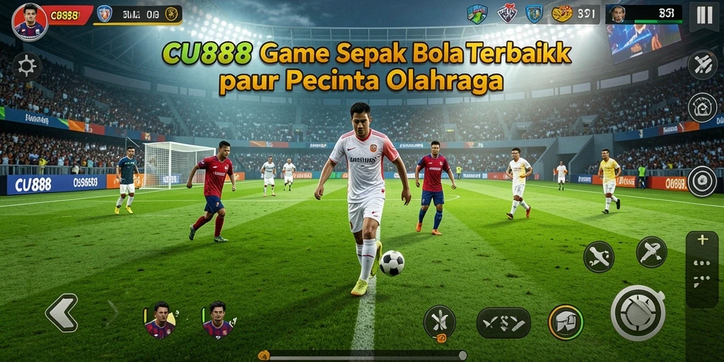 Tampilan gameplay seru dengan aksi sepak bola yang menakjubkan.