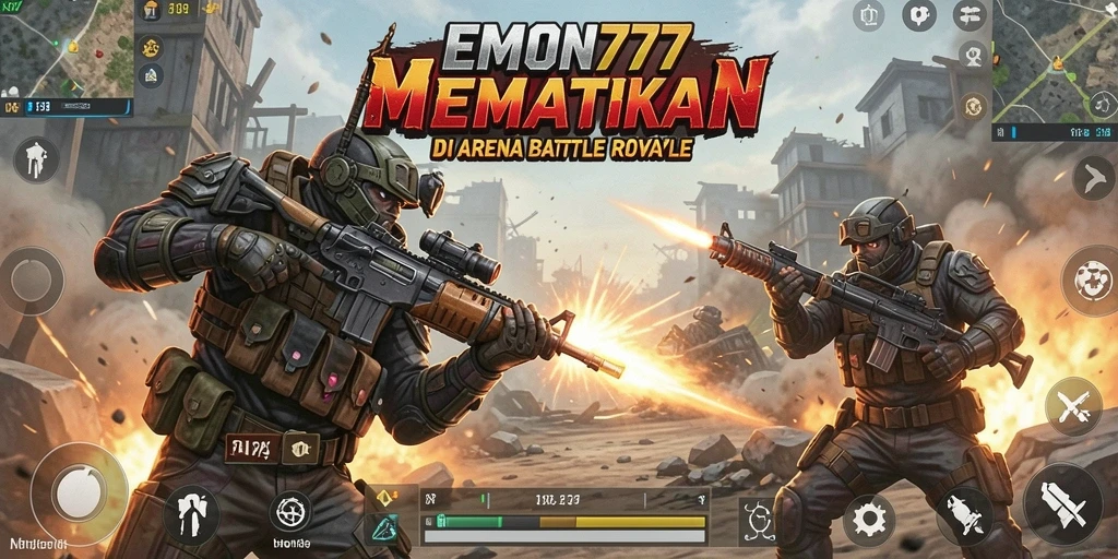 Tangkapan layar gameplay EMON777 menunjukkan pertempuran yang seru dan mendebarkan.