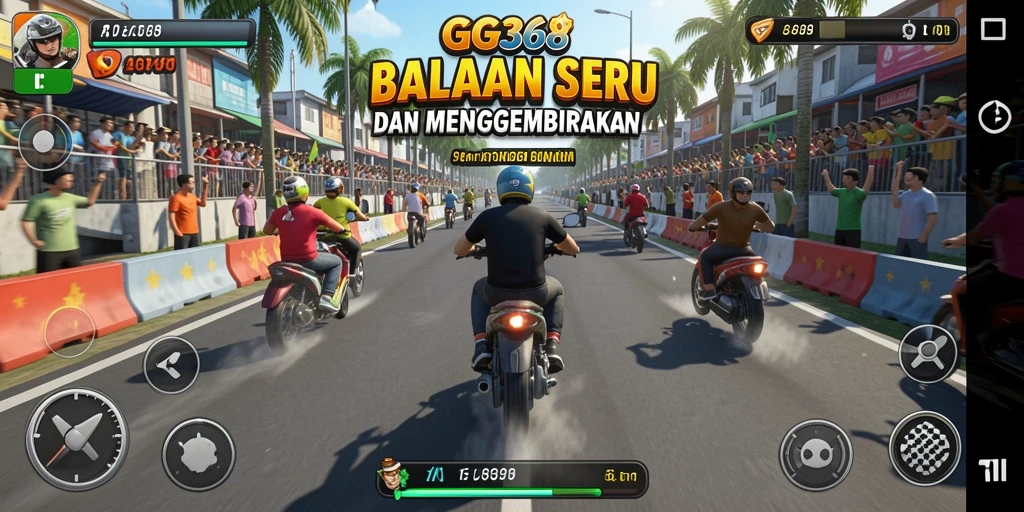 Gameplay seru di GG368 dengan balapan yang mendebarkan.