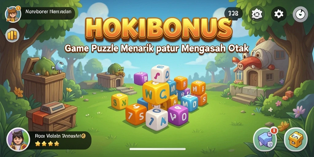 Screenshot HOKIBONUS menunjukkan gameplay puzzle yang menantang dan menyenangkan.