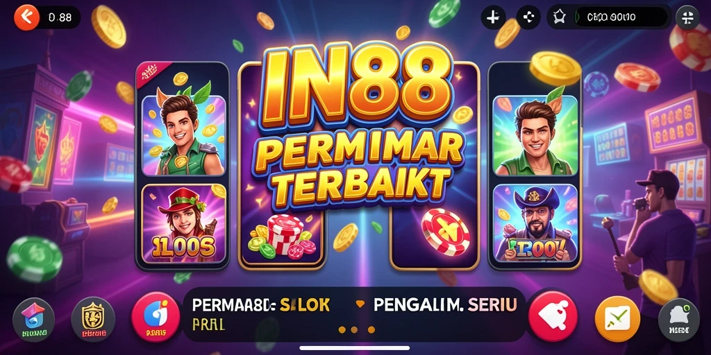 Gameplay menarik dalam aplikasi Slot IN88 dengan tema beragam.