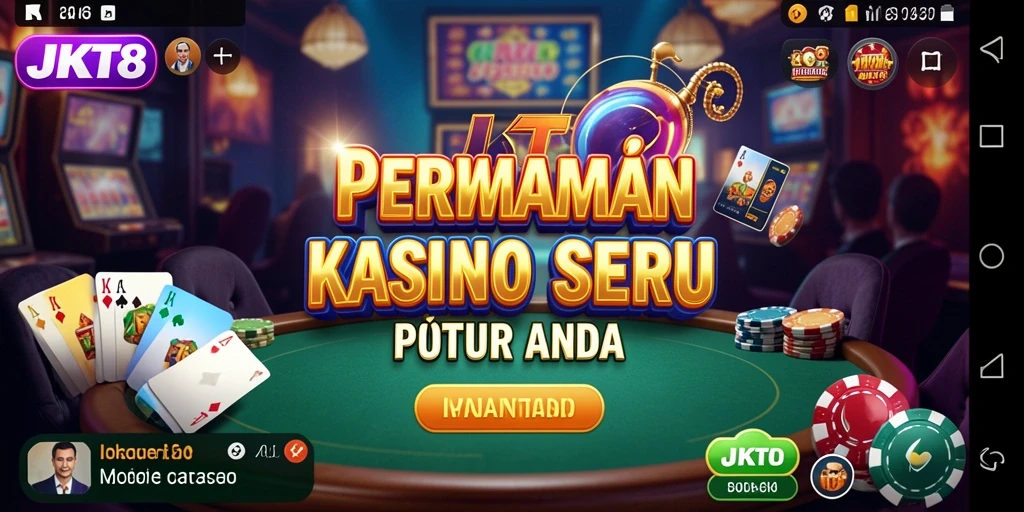 Tampilan menarik dari gameplay JKT8 dalam dunia Kasino.