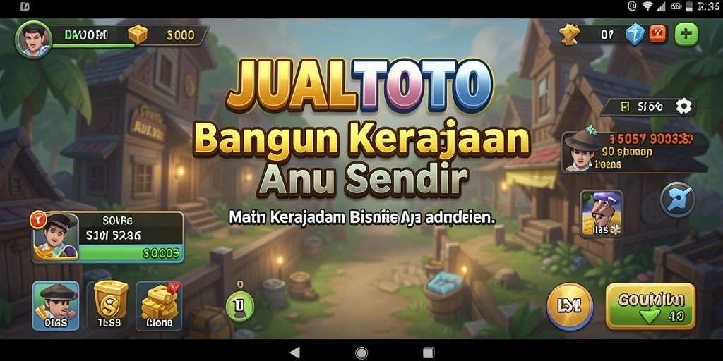 Menampilkan gameplay JUALTOTO yang seru dan mendidik dalam pengelolaan bisnis.