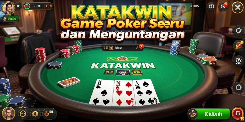 Screenshot gameplay KATAKWIN menampilkan aksi seru permainan Poker.
