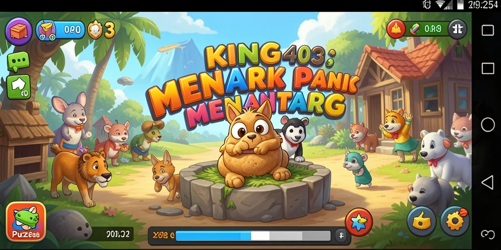 Screenshot KING403 menampilkan gameplay puzzle yang adiktif dan menyenangkan.