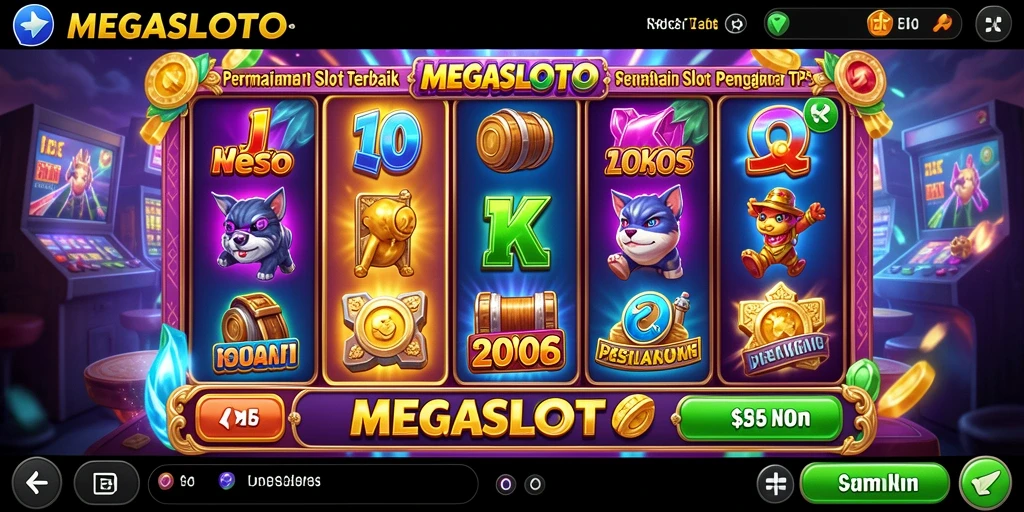Tampilan menarik dari gameplay MEGASLOTO yang penuh warna dan dinamis.
