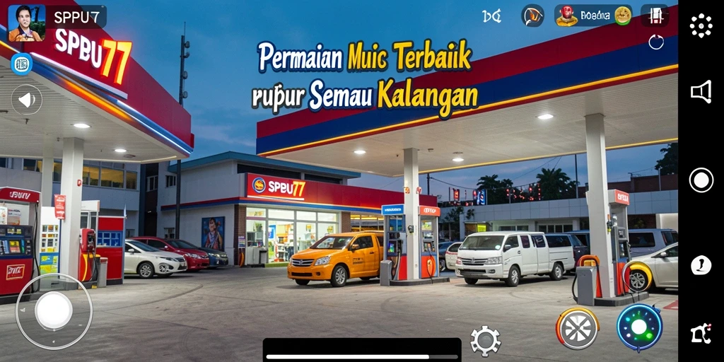 Screenshot gameplay SPBU77 menampilkan keseruan bermain musik secara interaktif.