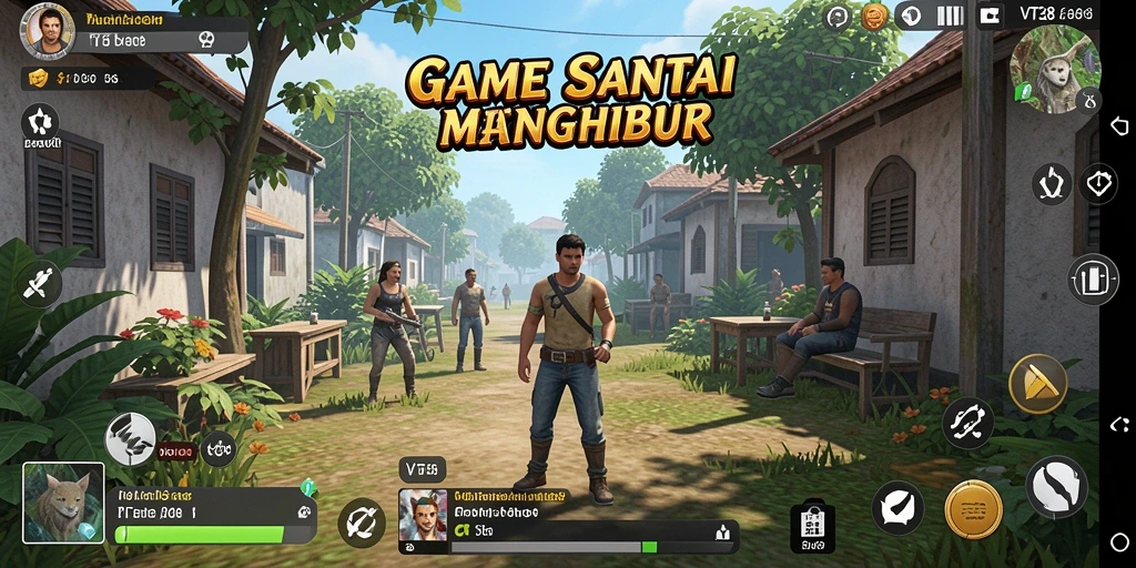 Tampilan gameplay VT38 yang menghibur dan penuh warna.